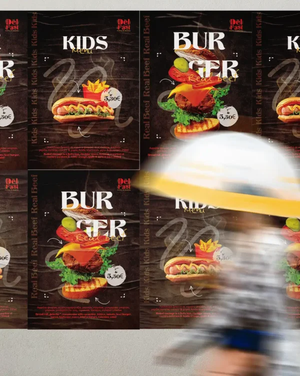 σχεδιασμός αφίσας μπέργκερ