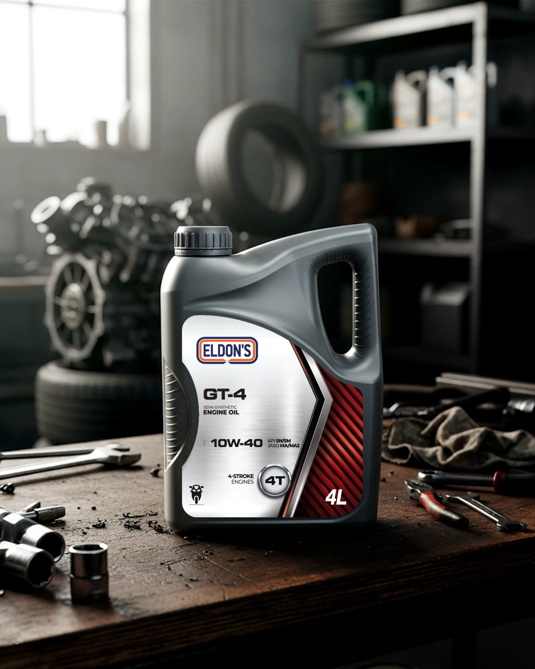 car oil label design