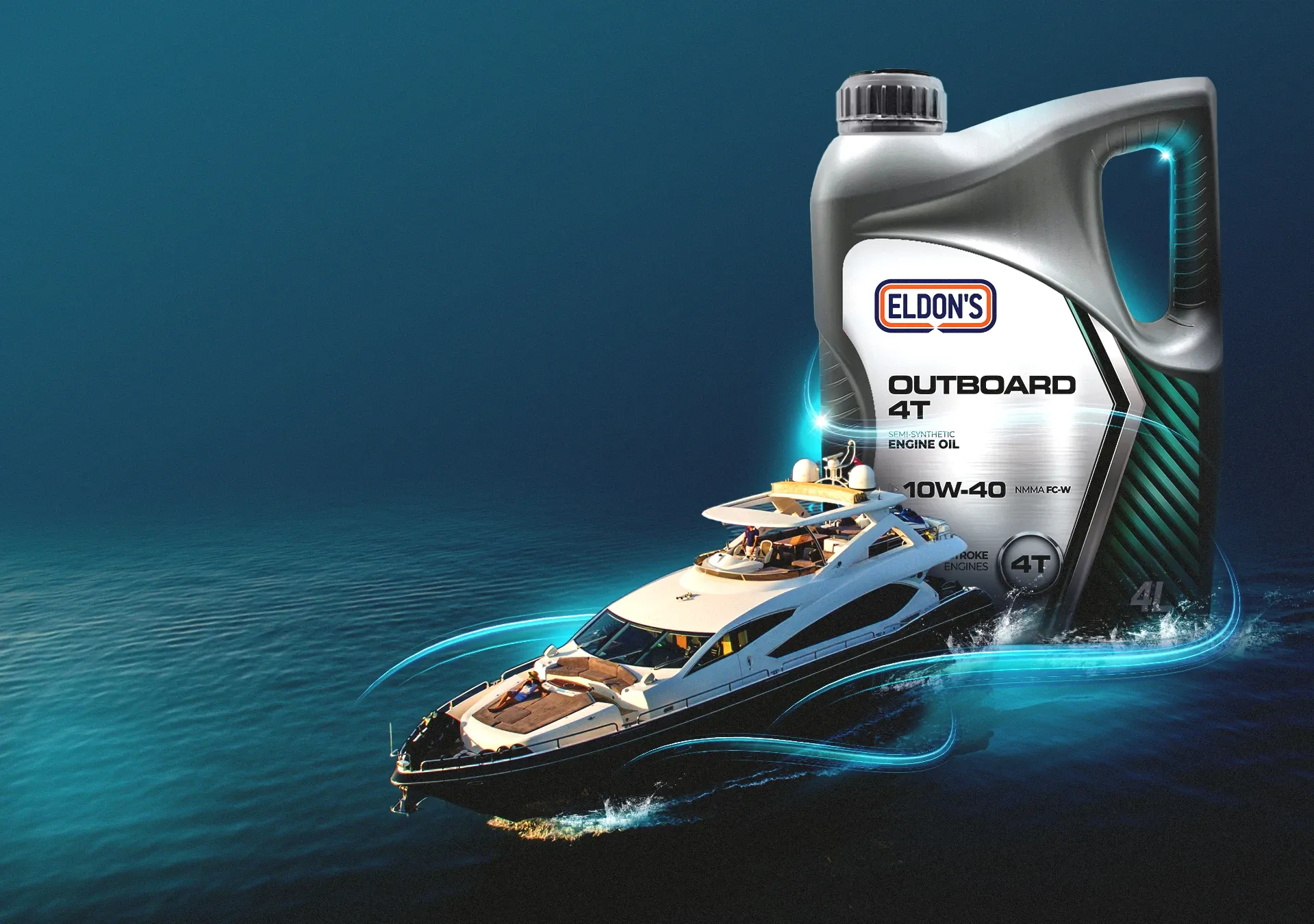 boat engine oil label design