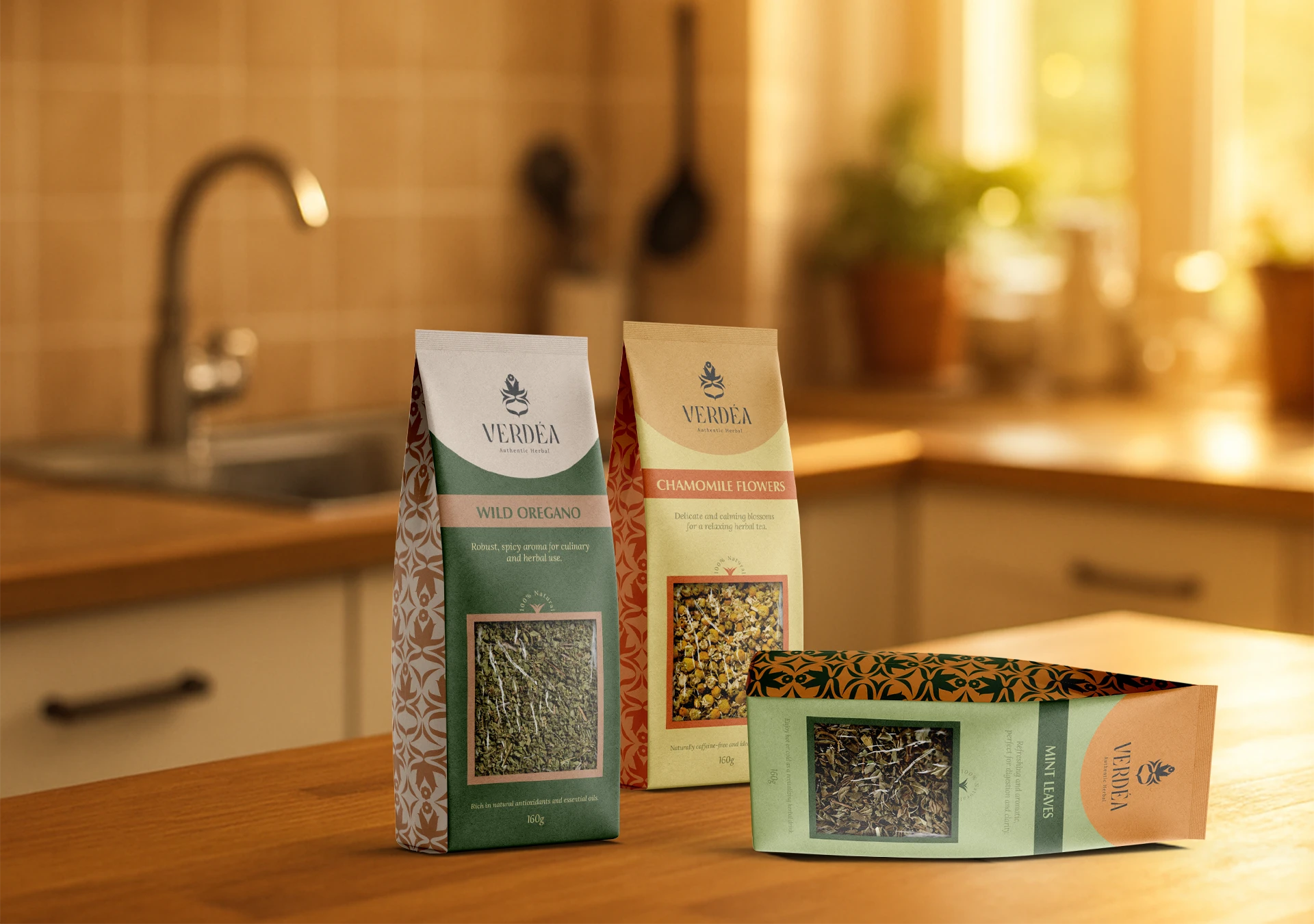 botanical illustration tea packaging