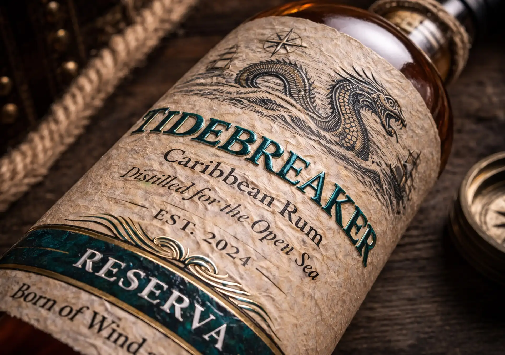 rum label design