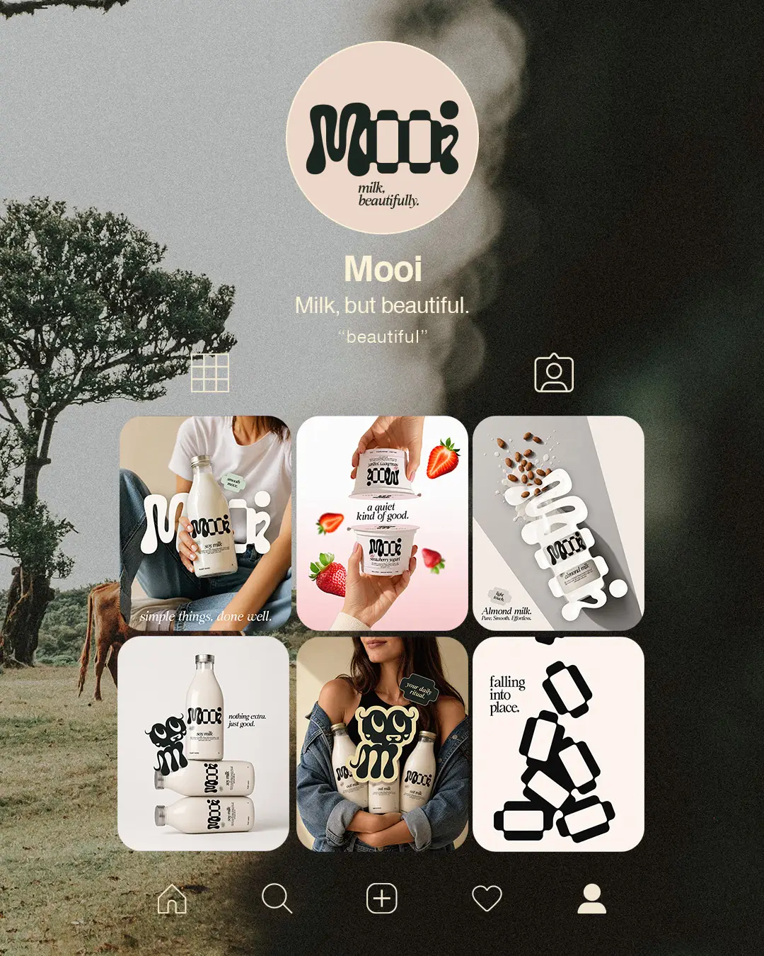 milk social media design