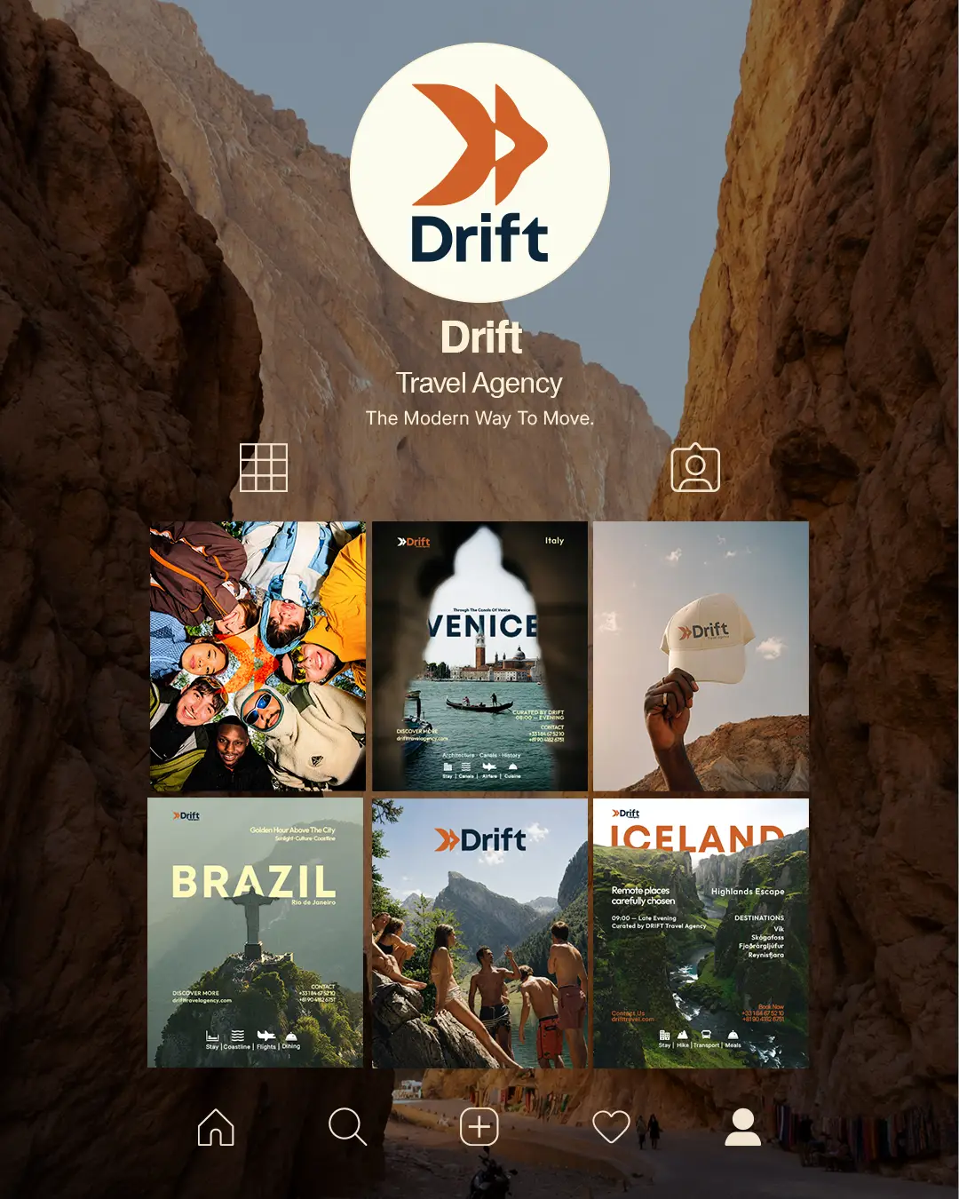 travel social media design